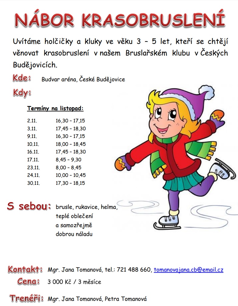 Nábor krasobruslení listopad