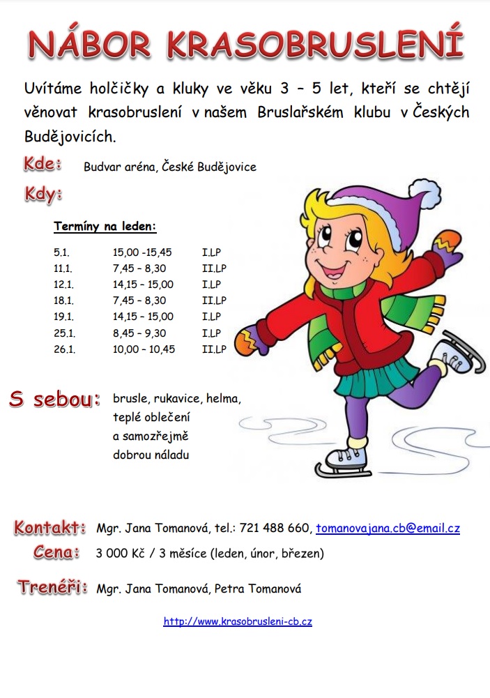 Nábor krasobruslení leden